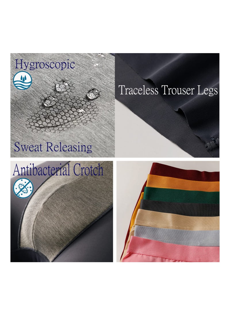 SYOSI - Mens Boxers Anti Chafing Soft Comfortable Boxer Briefs Longer Leg Ice Silk Mens Underwear Long Leg Boxers Cool Soft Stretch Bulge Seamless Mesh Breathable Underpants XL - Image 1