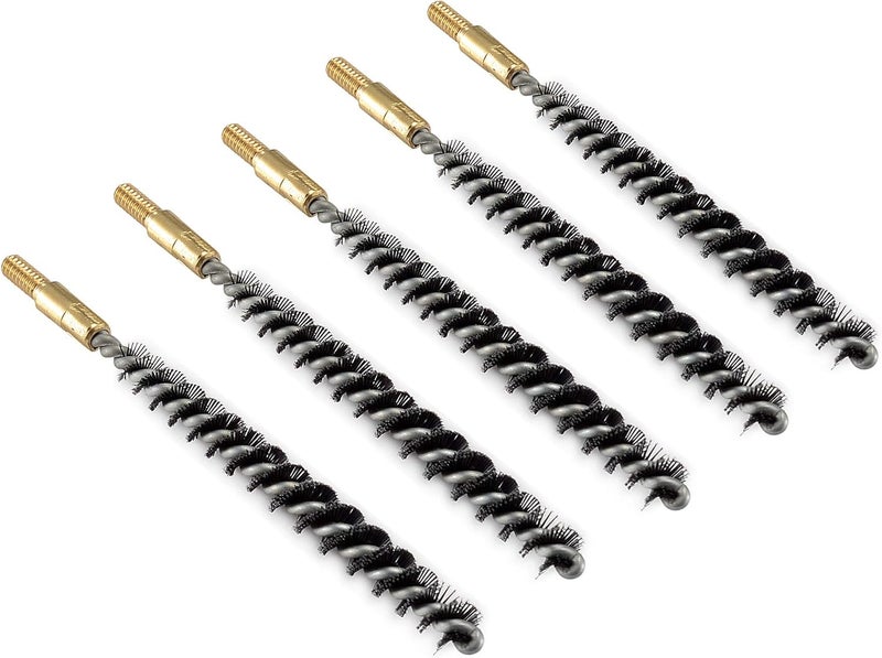 BOOSTEADY 5 Pcs Nylon Bristle Bore Gun Cleaning Brush for Pistol, 50 Professional Square Patches, .260/6.5MM, .17, .22, .357/9MM, .40, .45, .30 Caliber - Image 1