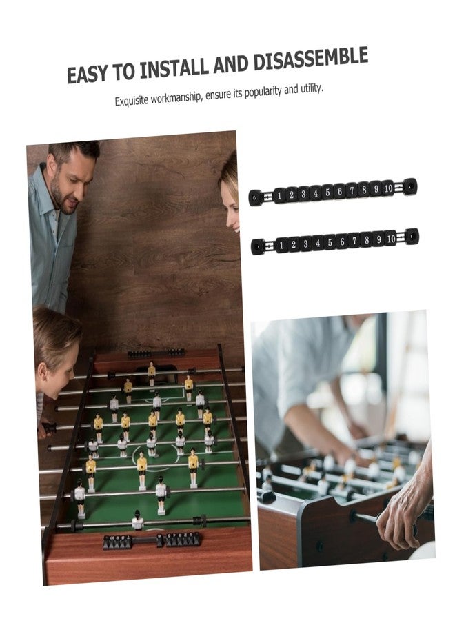 BRIGHTFUFU 2Pcs Plastic Scoring Counters Football Score Keepers for Foosball Tables Easy to Install Soccer Scoring Markers Black Table Scoreboard - Image 4