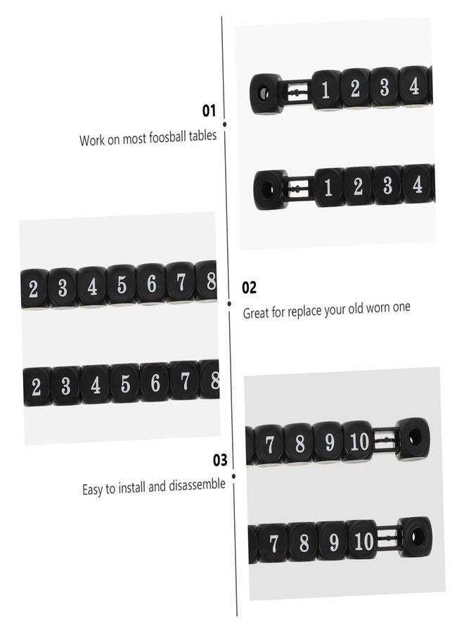 BRIGHTFUFU 2Pcs Plastic Scoring Counters Football Score Keepers for Foosball Tables Easy to Install Soccer Scoring Markers Black Table Scoreboard - Image 5