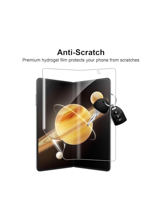 بروماس عبوتان متوافقتان مع واقي الشاشة Honor Magic V3، شاشة HD مغطاة بالكامل لـ Magic V2 Hydrogel واقي شاشة الفيلم الناعم، مضاد للخدش، خالٍ من الفقاعات - Image 4