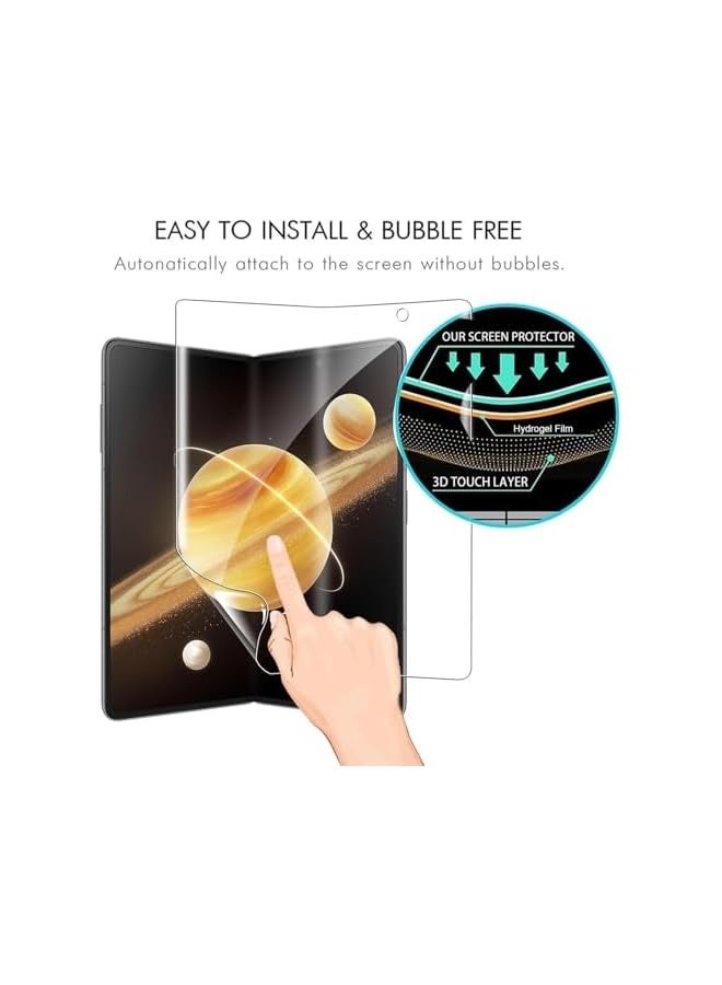 بروماس عبوتان متوافقتان مع واقي الشاشة Honor Magic V3، شاشة HD مغطاة بالكامل لـ Magic V2 Hydrogel واقي شاشة الفيلم الناعم، مضاد للخدش، خالٍ من الفقاعات - Image 5