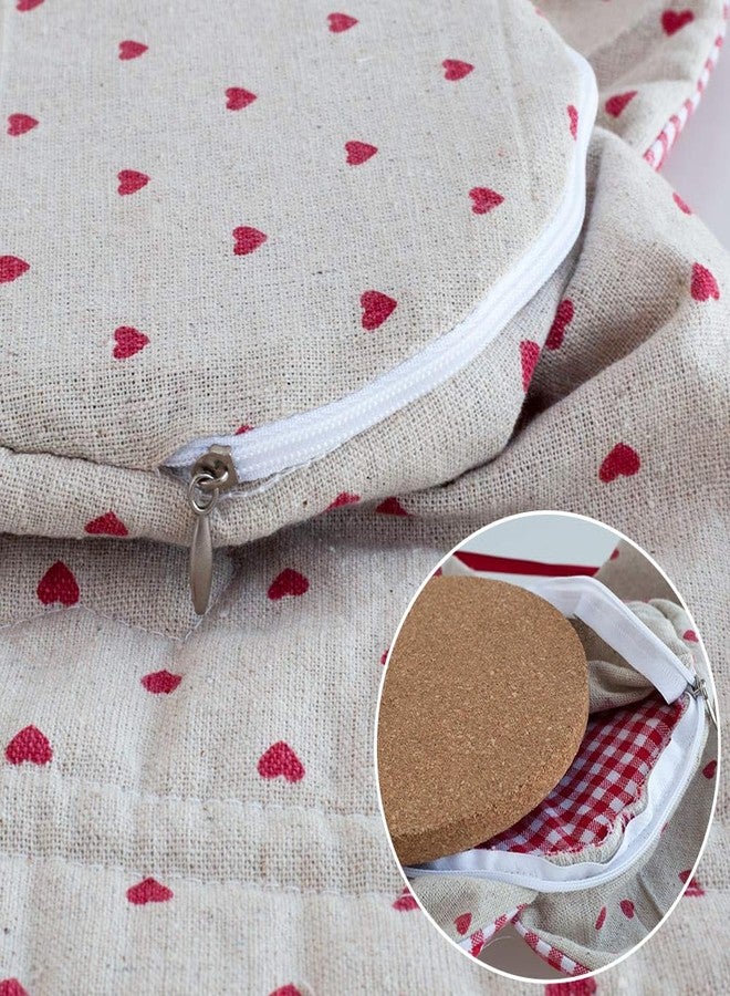 OLizee® 2pcs Insulated Tea Cozy for Teapot Tea Kettle Warmer Cover Teapot Cozy Cover Teapot Dust Cover Teapot Cozy Kettle Cover for Home Kitchen Decor Plaid - Image 3