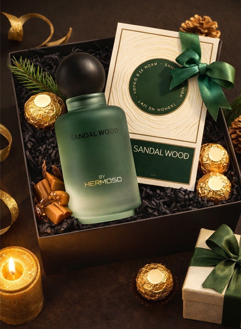 Hermoso عطر خشب الصندل، ١٠٠ مل | عطر يدوم طويلًا للرجال بنفحات خشب الصندل والفانيليا - Image 4