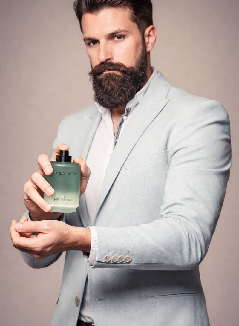 Hermoso عطر خشب الصندل، ١٠٠ مل | عطر يدوم طويلًا للرجال بنفحات خشب الصندل والفانيليا - Image 5