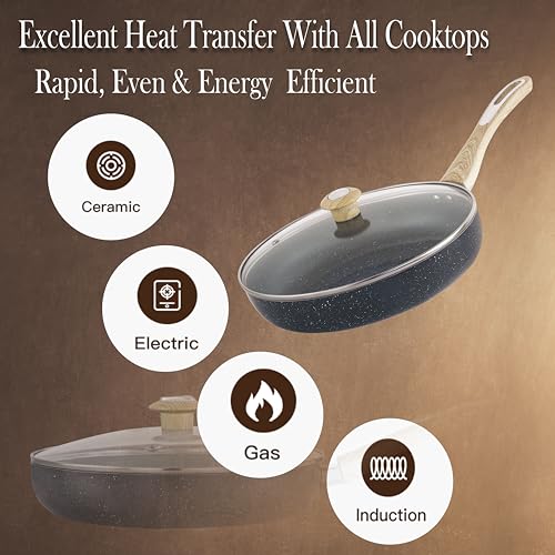 COOKWELL Non Stick Frying Pan (German Microcrystal Technology) (26 CM, Steel Gray) - Image 5