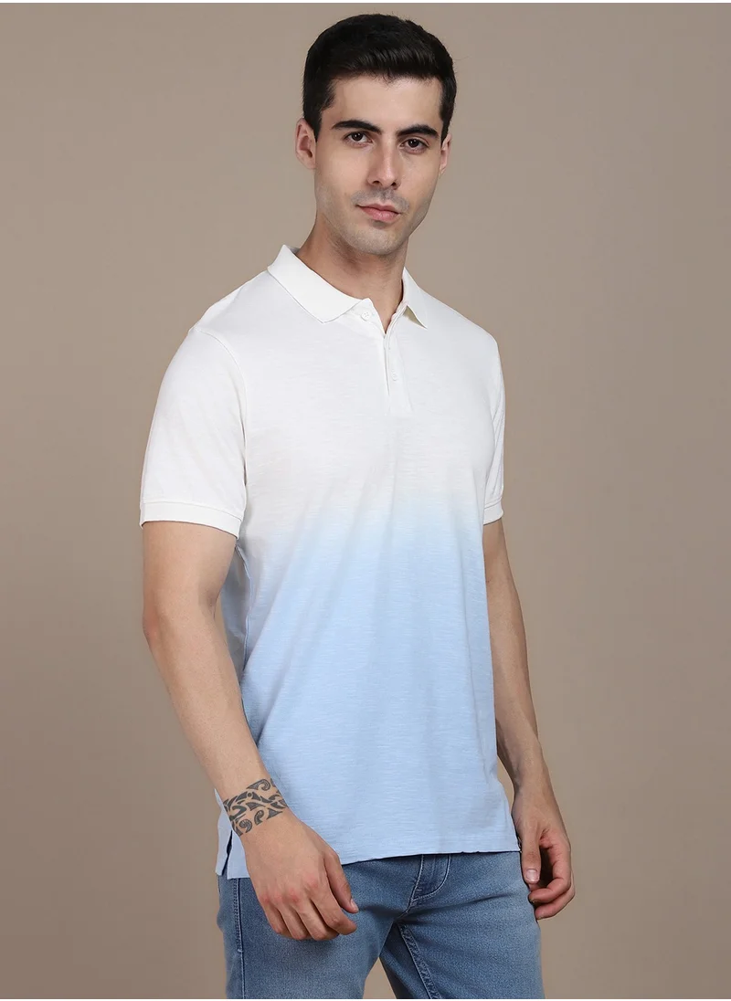 Dennis Lingo Blue T-Shirt for Men, Modern Casual