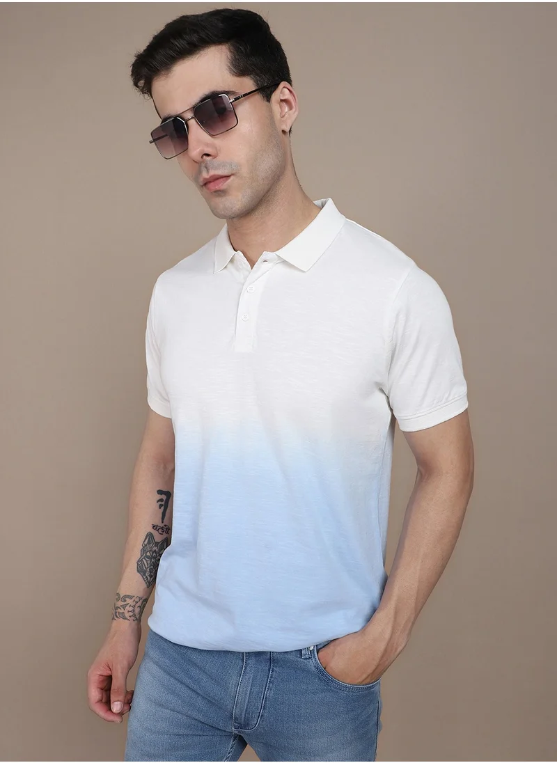 Dennis Lingo Blue T-Shirt for Men, Modern Casual