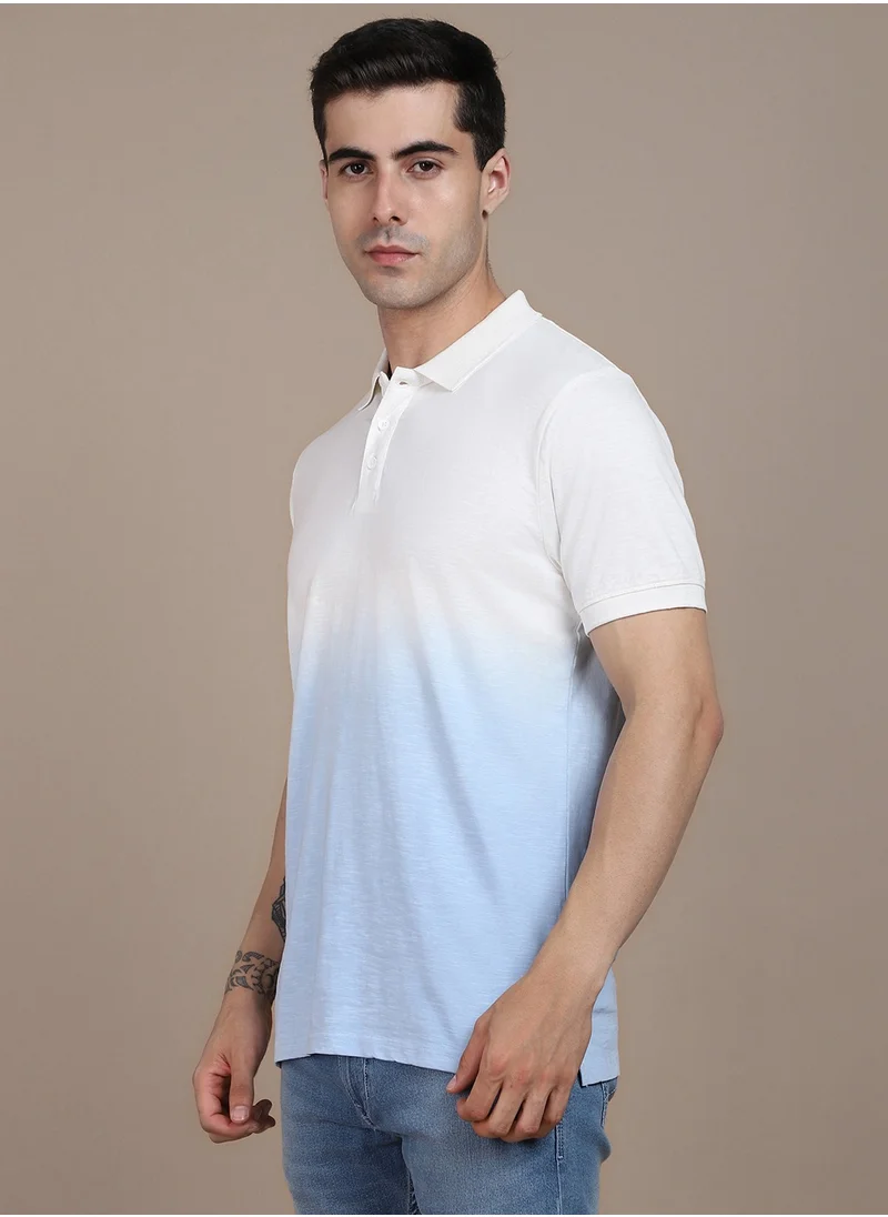 Dennis Lingo Blue T-Shirt for Men, Modern Casual