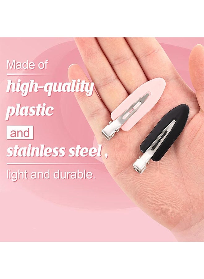 8 Pcs No Crease Hair Clips, No Bend Hair Clips, Flat Hair Barrettes Alligator Duck Billed Clips For Women Girls Styling Sectioning Makeup Bangs Curl Accessories Salon Hairstyle Pink, White, Black - Image 3