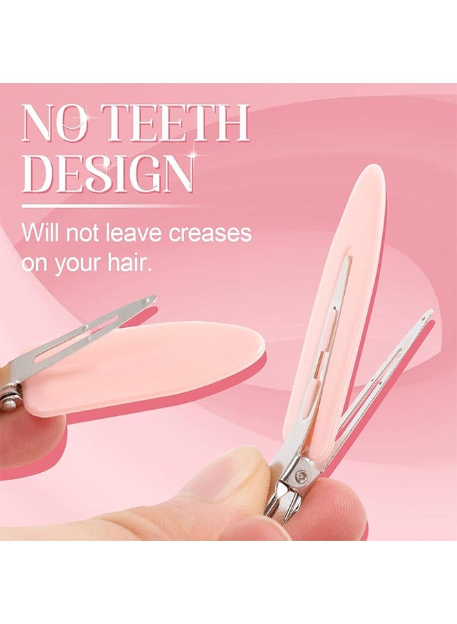 8 Pcs No Crease Hair Clips, No Bend Hair Clips, Flat Hair Barrettes Alligator Duck Billed Clips For Women Girls Styling Sectioning Makeup Bangs Curl Accessories Salon Hairstyle Pink, White, Black - Image 2