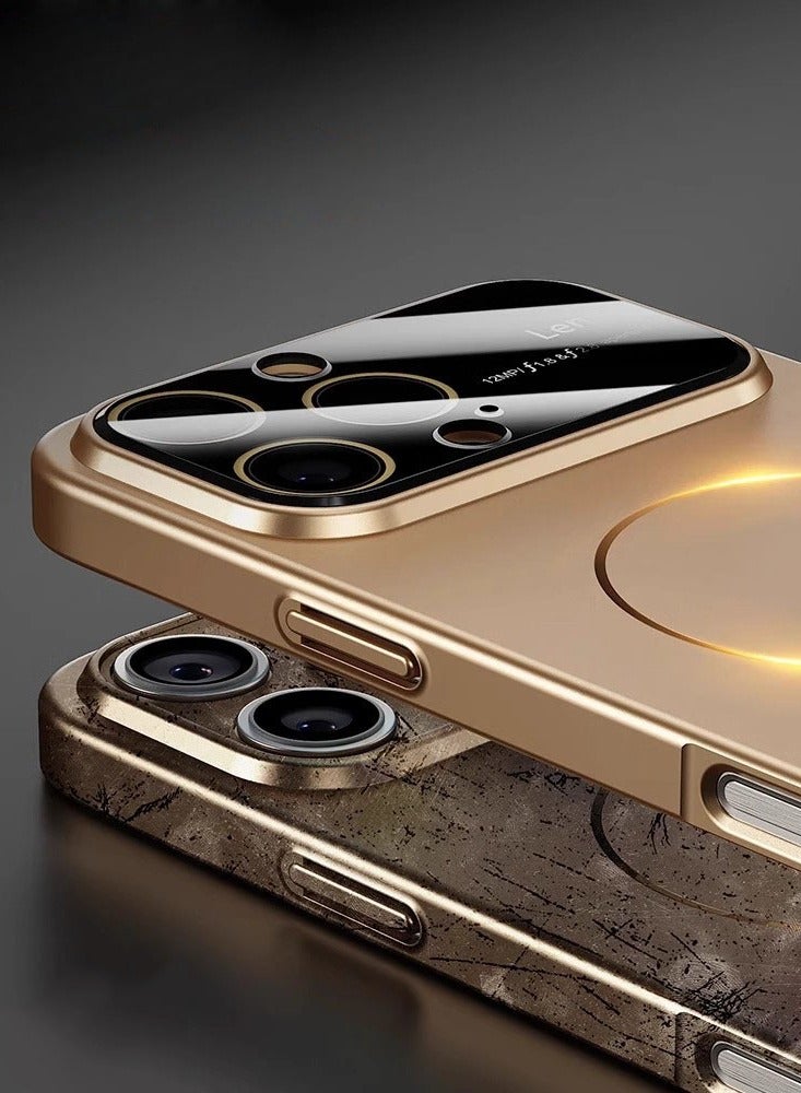 general Magnetic Case for iPhone 16 Pro Max, Ultra Thin Frosted Mobile Phone Case Screen Camera Protection Support Wireless Charging Case - Image 5