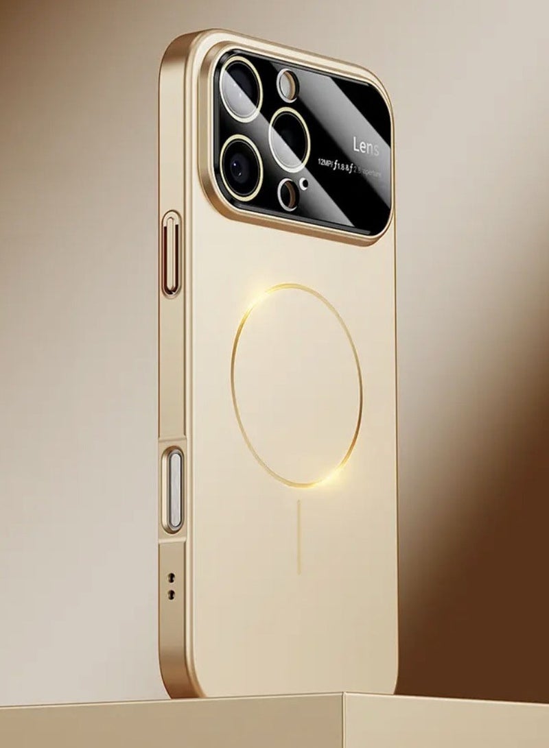 general Magnetic Case for iPhone 16 Pro Max, Ultra Thin Frosted Mobile Phone Case Screen Camera Protection Support Wireless Charging Case - Image 1