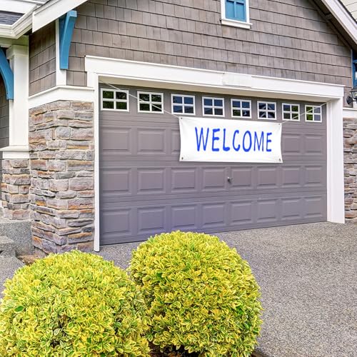 Zonon Large Blank Banners And Signs Polyester Oxford Cloth Sublimation Banner To Decorate With Hanging Rope For Indoor Wall Outdoor Easy Hang Diy Signs For Business Office(White,2 x 6 Feet) - Image 5