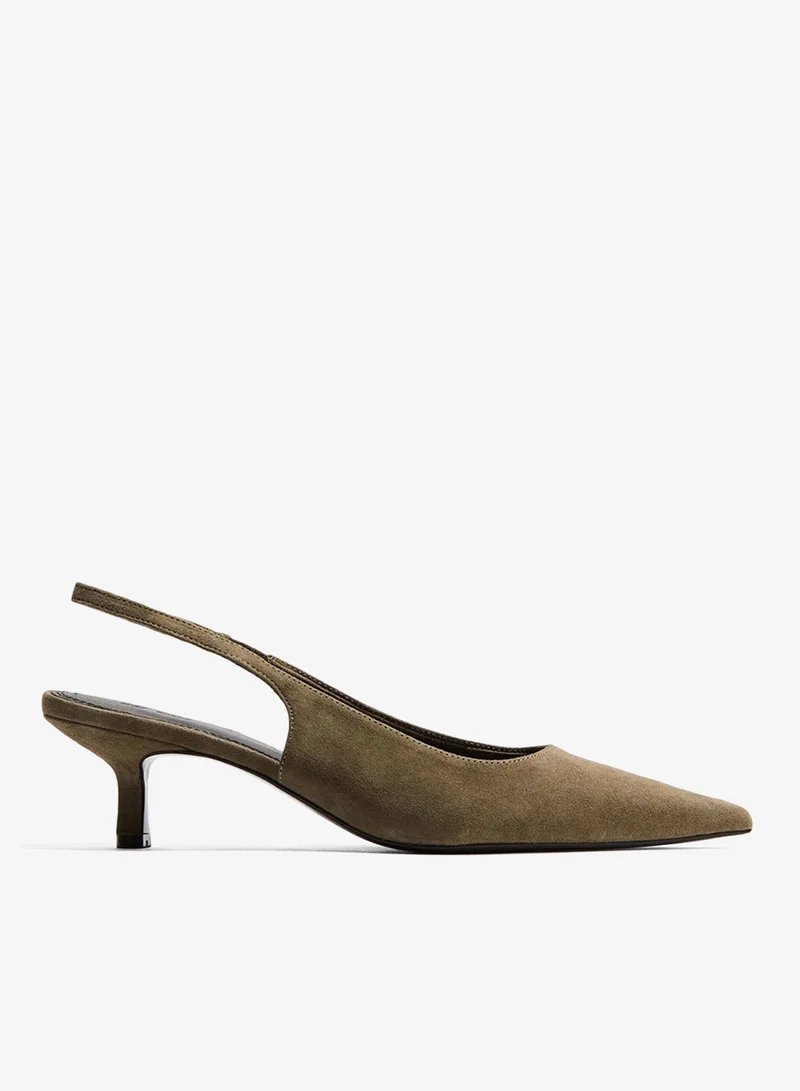 H&M Pointed suede slingbacks