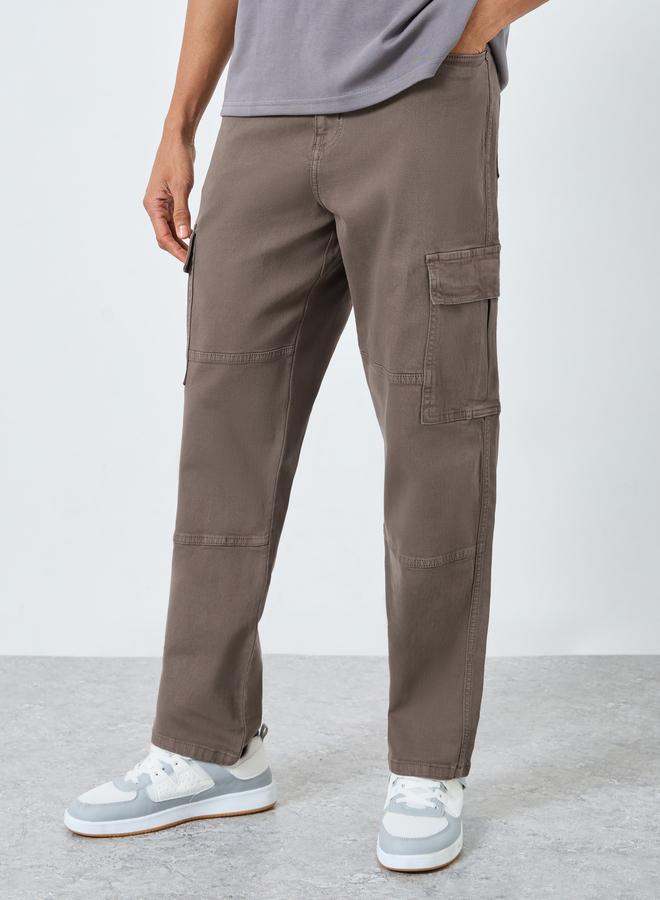 Styli Loose Fit Utility Cargo Jeans - Image 1