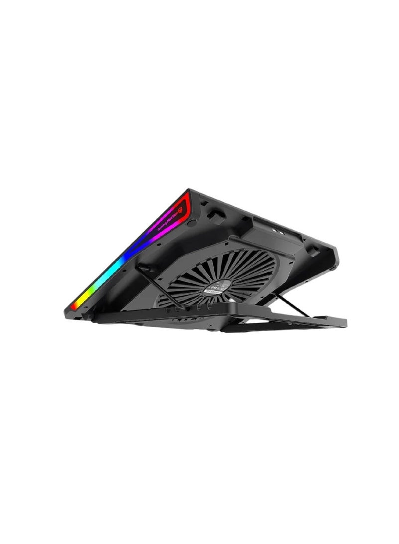 MeeTion CP5050 Laptop Cooling Pad with RGB LED and Adjustable Height for 9-19 inch Laptops - Image 3