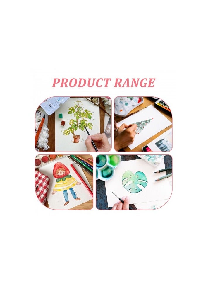 A5 Watercolor Paper Pad – 100 Sheets, 160 GSM Thick White Drawing Paper, Dual-Sided Texture  – Ideal for Watercolor, Sketching, Acrylic, Oil Painting - Image 4