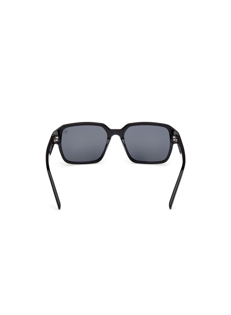 Timberland نظارات شمسية تيمبرلاند للرجال بإطار كامل مربع أسود من الأسيتات - Image 4