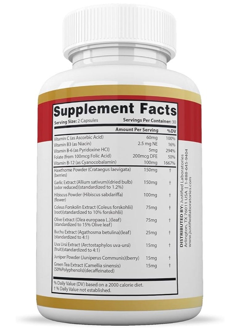 Justified Laboratories - (2 Pack) Blood Balance Premium Formula,Blend of Herbs & Vitamins - 120 Capsules - Image 1