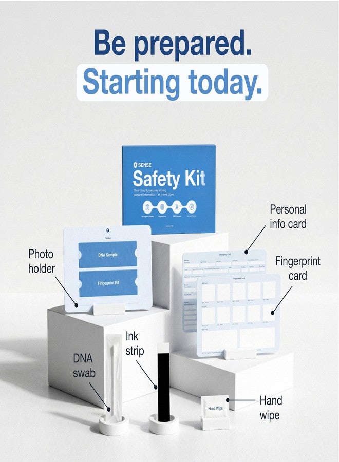 Sense Safety Kit - Emergency ID Kit with Personal Information Storage, Fingerprint Kit, and DNA Sample Swab - Image 2