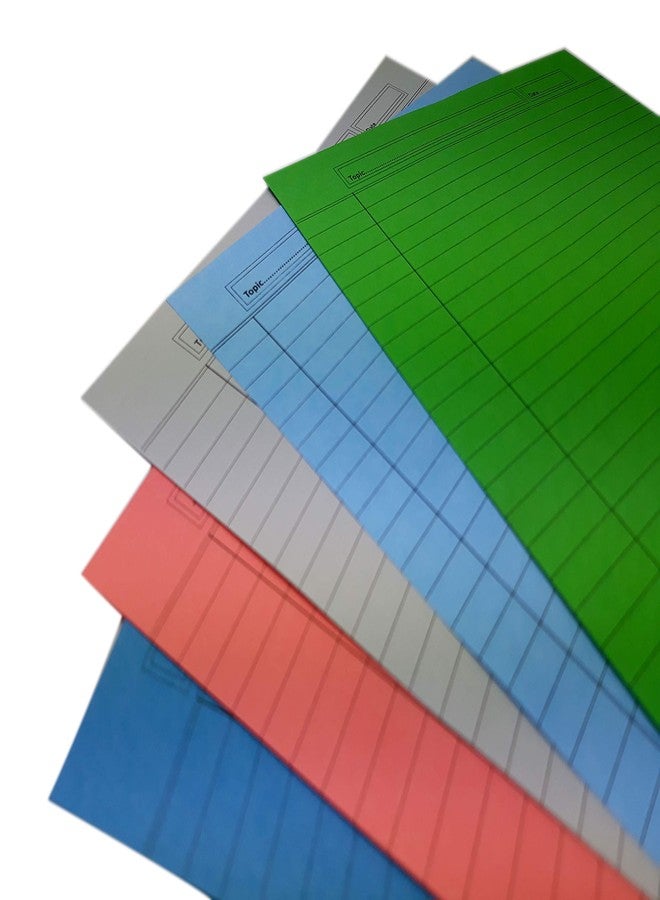 Aryahi Enterprises A4 Multipurpose Paper Sheet with Both Side Ruled Lines for Project/Assignment (Multicolour) -5 Pack of 100 Sheets - Image 5