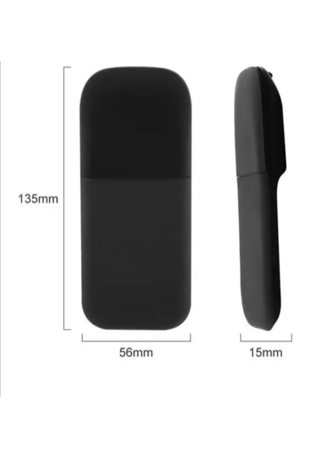 Three-generation Bluetooth folding wireless arc mouse black - Image 2