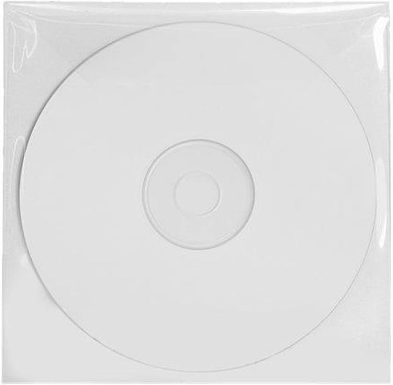 maxtek ماكس تك 50 قطعة أكمام بلاستيكية شفافة CPP لحفظ الأقراص المضغوطة والأقراص الرقمية 100 ميكرون سمك - Image 2