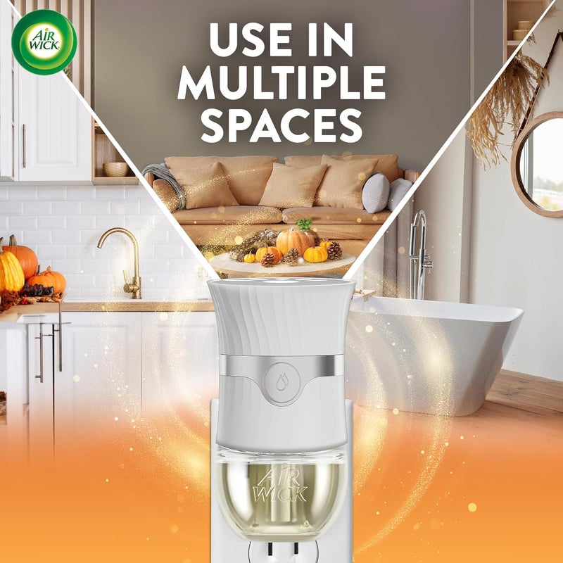 Air Wick عبوة إعادة تعبئة زيت معطر، مشبعة بالزيوت الأساسية، معطرات هواء قابلة للتوصيل للمنزل، توابل اليقطين، 4 قطع - Image 5