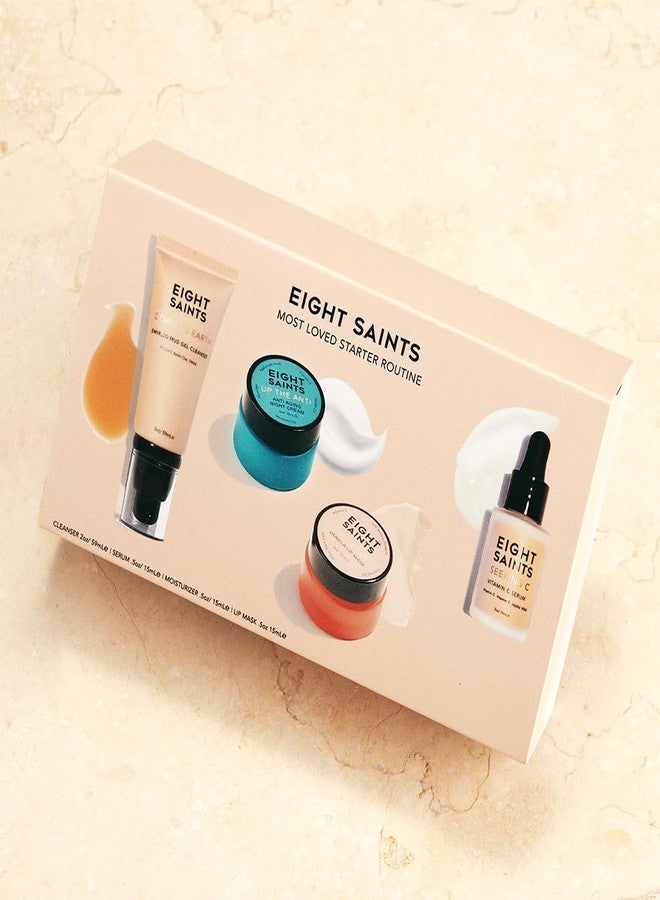 Eight Saints Skincare Most Loved Skincare Set, Face Wash, Vitamin C Face Serum, Niacinamide Anti Aging Cream, Lip Mask, Gift Set - Image 2