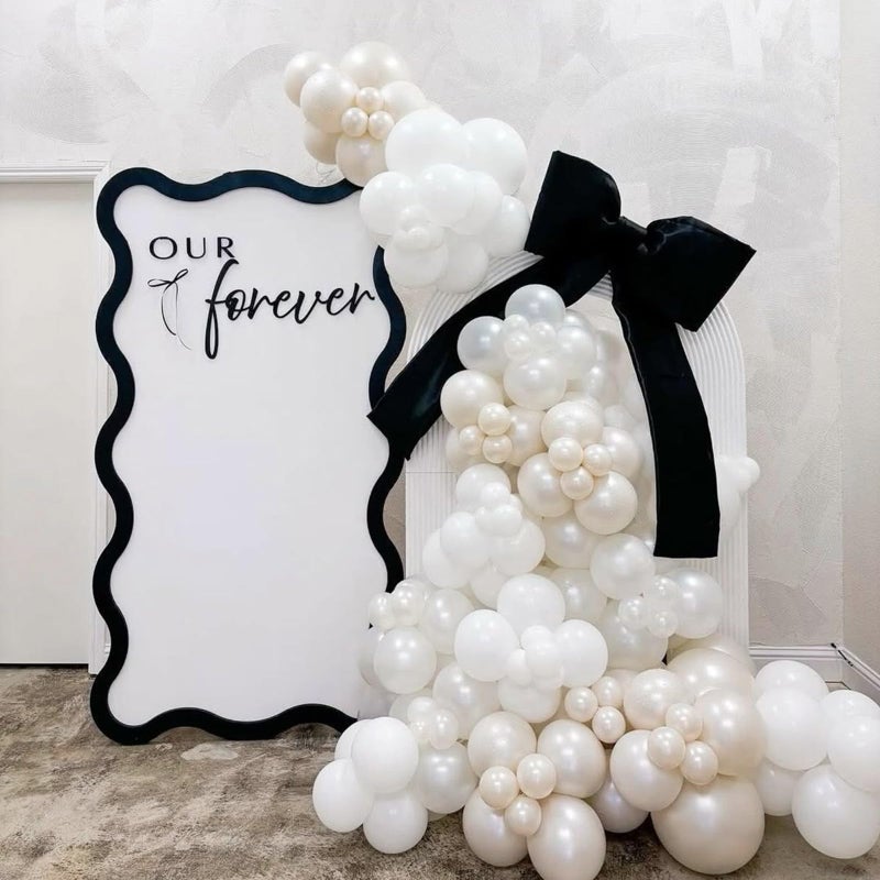 awenztech 120pcs Pearl White Balloon Arch Kit, 18 12 10 5 inch Pearl White Balloons Different Sizes for Bridal Baby Shower Engagement Wedding Birthday Party Decorations - Image 5
