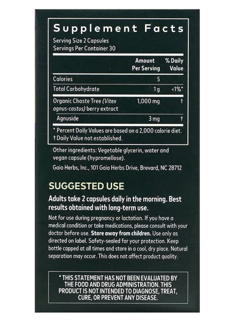Gaia Herbs - Gaia Herps  Women vitex Berry 60 Liquid Phyto-Caps Vegan - Image 1