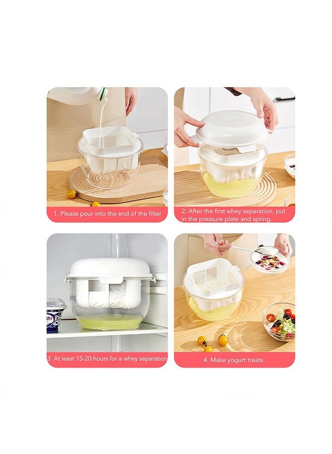 Generic - Yogurt Strainer, Round Greek Yogurt Maker, Efficient Food Strainer, Large Capacity Whey Separator Reusable Yogurt Filter with Ultra Fine Mesh - Image 1