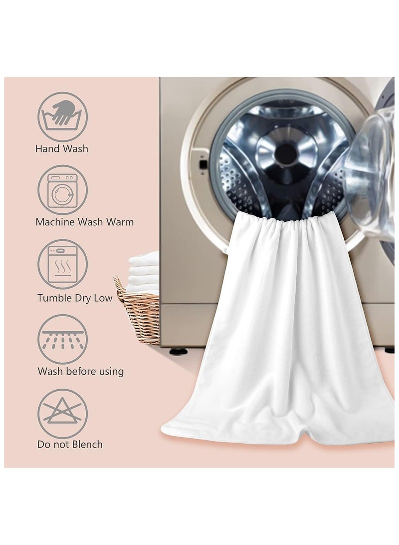 Fabienne Super Soft Microfiber Bath Towel 70x140cm Ultra Absorbent and Quick Drying Towel Off White - Image 2