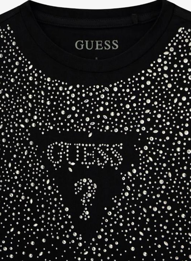 جس تيشيرت شبابي بياقة دائرية وطبعة - Image 3