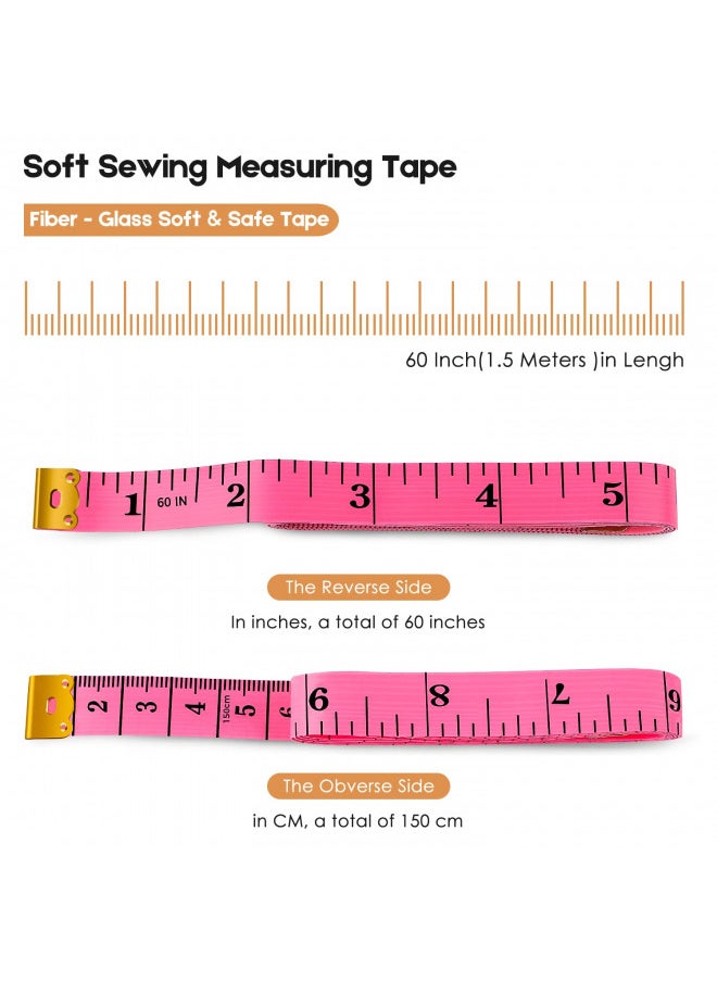 2 Pack Tape Measure Measuring Tape for Body Fabric Sewing Tailor Cloth Knitting Vinyl Home Craft Measurements, 60-Inch Soft Fashion Pink & Retractable Black Double Scales Rulers for Body Weight Loss - pzsku/ZE43374656E6BF9989754Z/45/_/1732283753/d401ae0c-d056-4e90-bbf0-9c7a074e538d