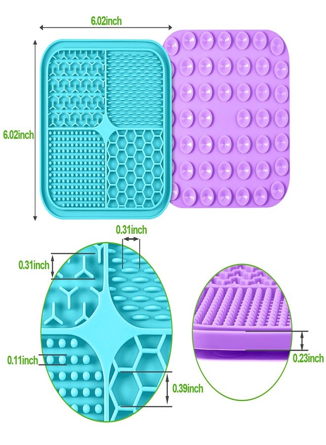LUKITO 3PCS Lick Mat for Dogs and Cats, Licking Mat with Suction Cups for Anxiety Relief, Cat Peanut Butter Lick Pad for Boredom Reducer, Dog Enrichment Toy, Dog Lick Mat for Bathing Grooming - Image 3