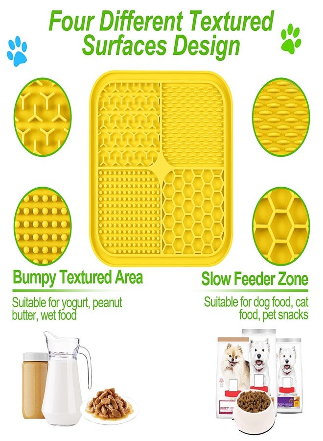 LUKITO 3PCS Lick Mat for Dogs and Cats, Licking Mat with Suction Cups for Anxiety Relief, Cat Peanut Butter Lick Pad for Boredom Reducer, Dog Enrichment Toy, Dog Lick Mat for Bathing Grooming - Image 2