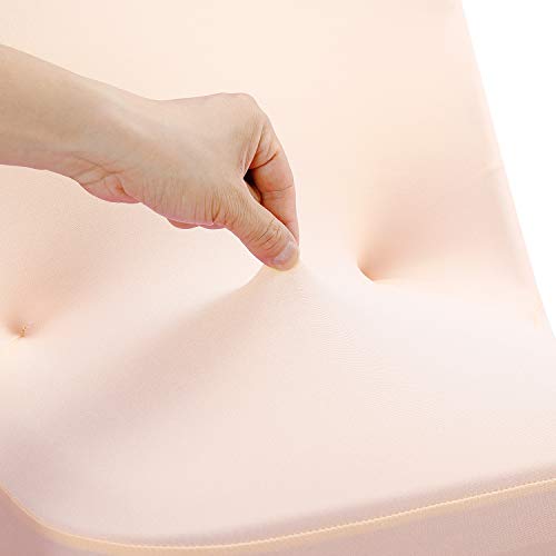 Peomeise Stretch Spandex Folding Chair Cover for Wedding Party Dining Banquet Event (Blush Pink,6pcs) - Image 2