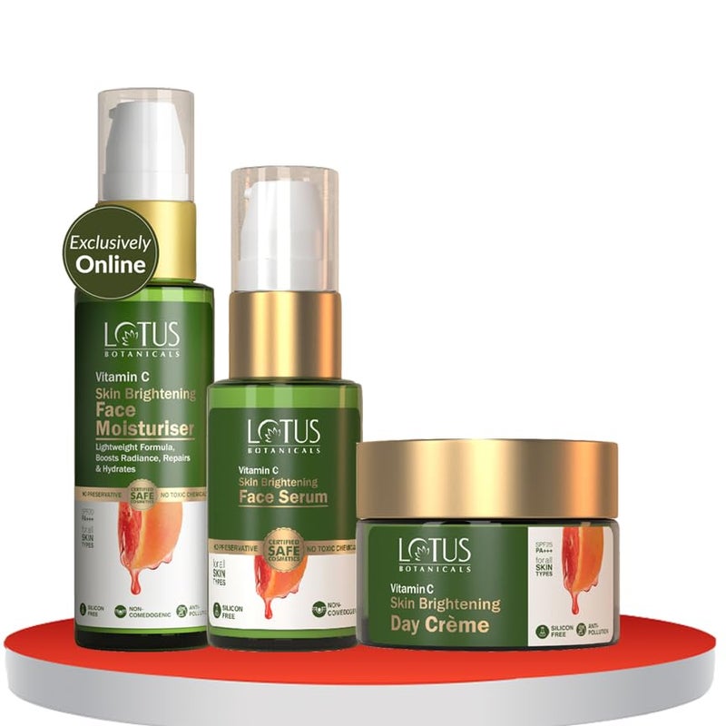 LOTUS BOTANICALS Lotus Botanicals Vitamin C Daily Care Combo 3 Items in the setVitamin C Serum 30ml Vitamin C Day Creme 50g Vitamin C Moisturiser 45ml