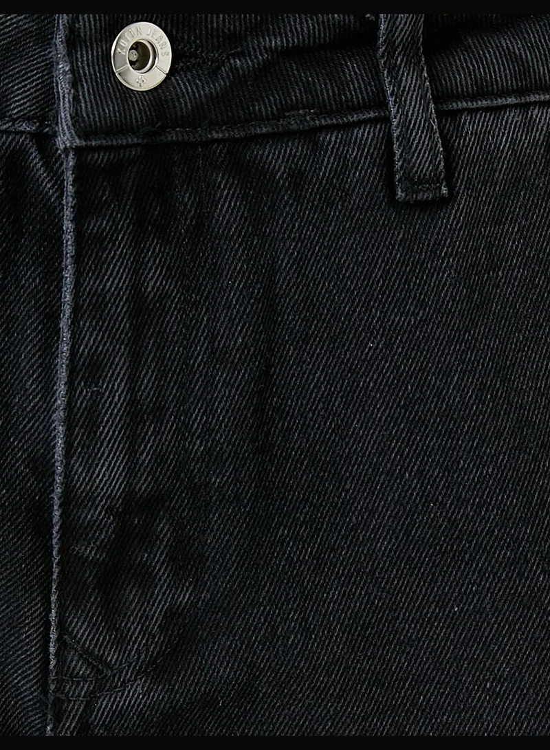 KOTON Extra Wide Leg Cargo Denim Trousers - Bianca Jeans