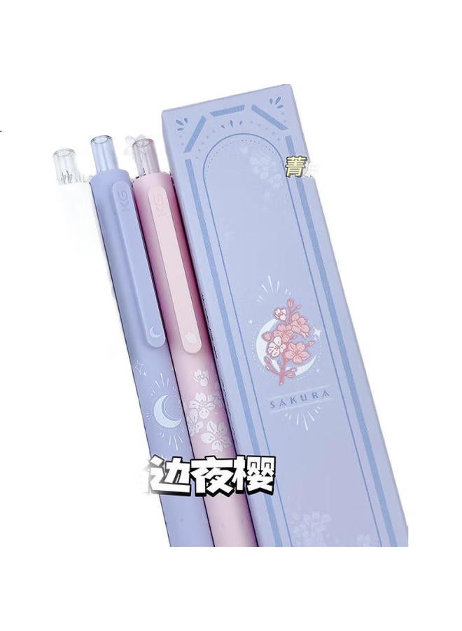 Kaco Essence Click Gel Pen Set 0.5Mm, Colorful Ink Pen For Study, Journaling, Sakura Night Edition (New And Old Packaging Shipped Alternately) - Image 2