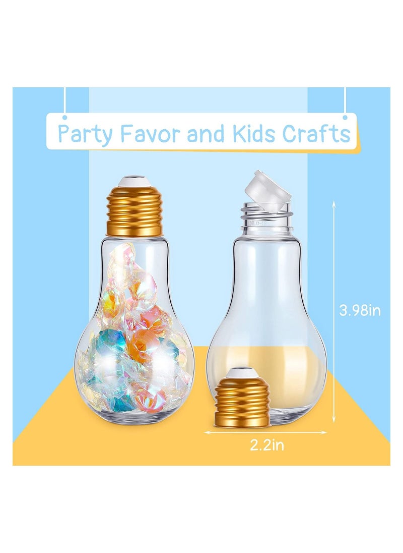SYOSI - Candy Plastic Light Bulbs SYOSI 24 PCS Light Bulb Jars Clear Plastic Candy Jars Bulb Vase Ornaments Light Bulb Storage Containers with Lids Fillable Light Bulb for Candy Tree Hanging Decorations - Image 1