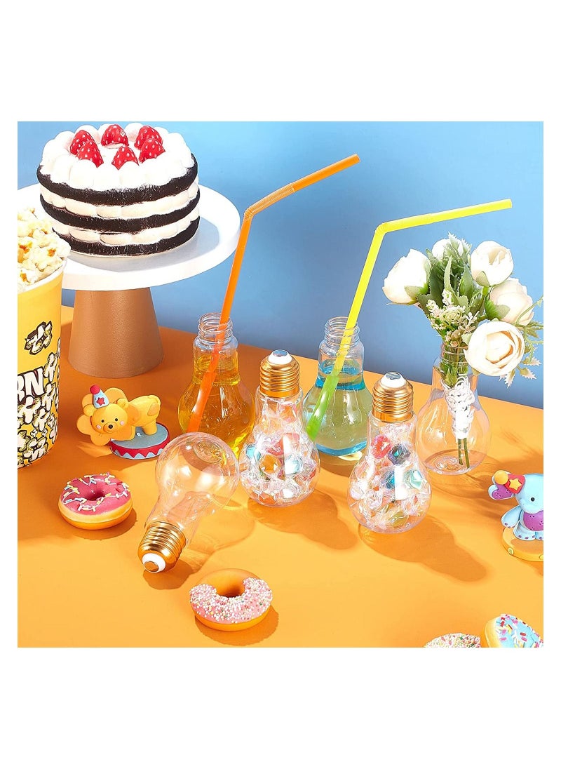 SYOSI - Candy Plastic Light Bulbs SYOSI 24 PCS Light Bulb Jars Clear Plastic Candy Jars Bulb Vase Ornaments Light Bulb Storage Containers with Lids Fillable Light Bulb for Candy Tree Hanging Decorations - Image 1