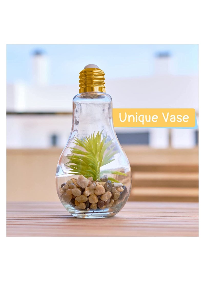 SYOSI - Candy Plastic Light Bulbs SYOSI 24 PCS Light Bulb Jars Clear Plastic Candy Jars Bulb Vase Ornaments Light Bulb Storage Containers with Lids Fillable Light Bulb for Candy Tree Hanging Decorations - Image 1