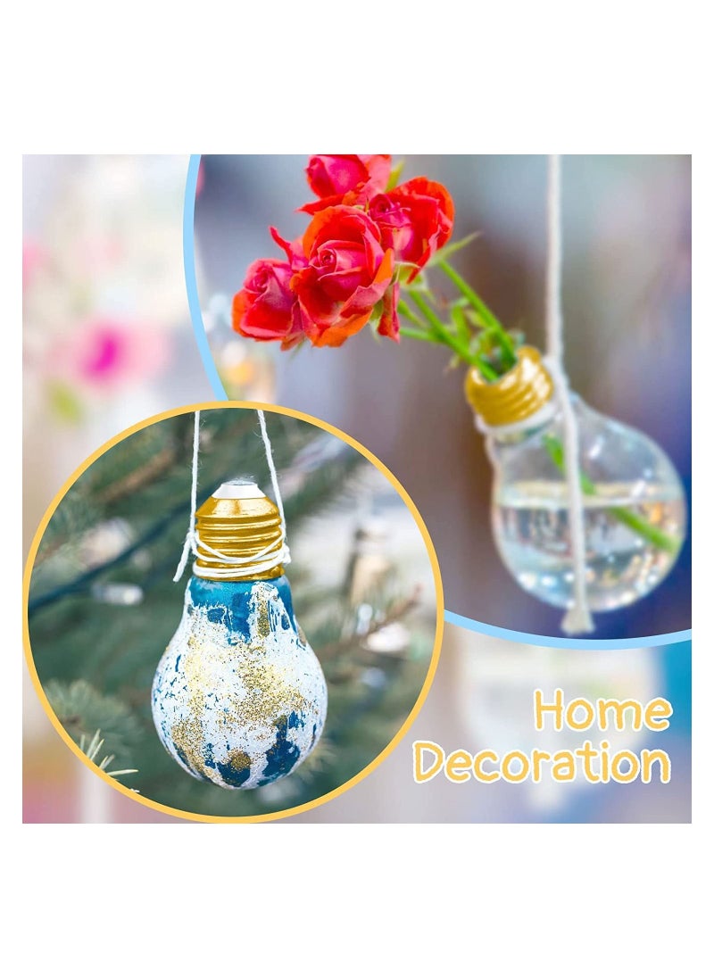 SYOSI - Candy Plastic Light Bulbs SYOSI 24 PCS Light Bulb Jars Clear Plastic Candy Jars Bulb Vase Ornaments Light Bulb Storage Containers with Lids Fillable Light Bulb for Candy Tree Hanging Decorations - Image 1