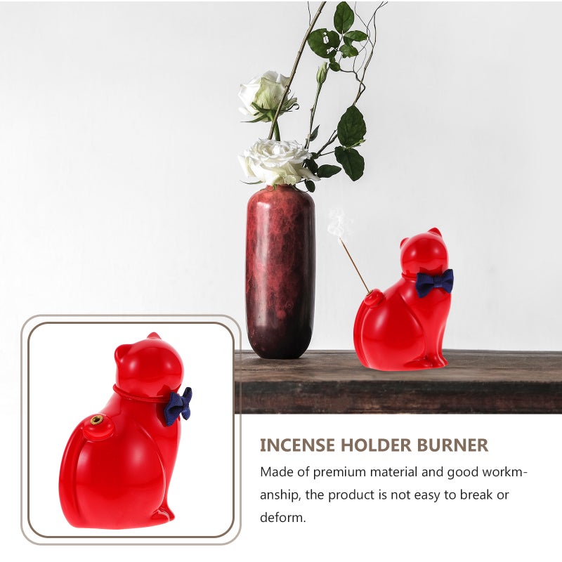 Incense Stick Holder Ceramic Cat Incense Burner Censer Incense Stick Holder for Home Office - Image 4