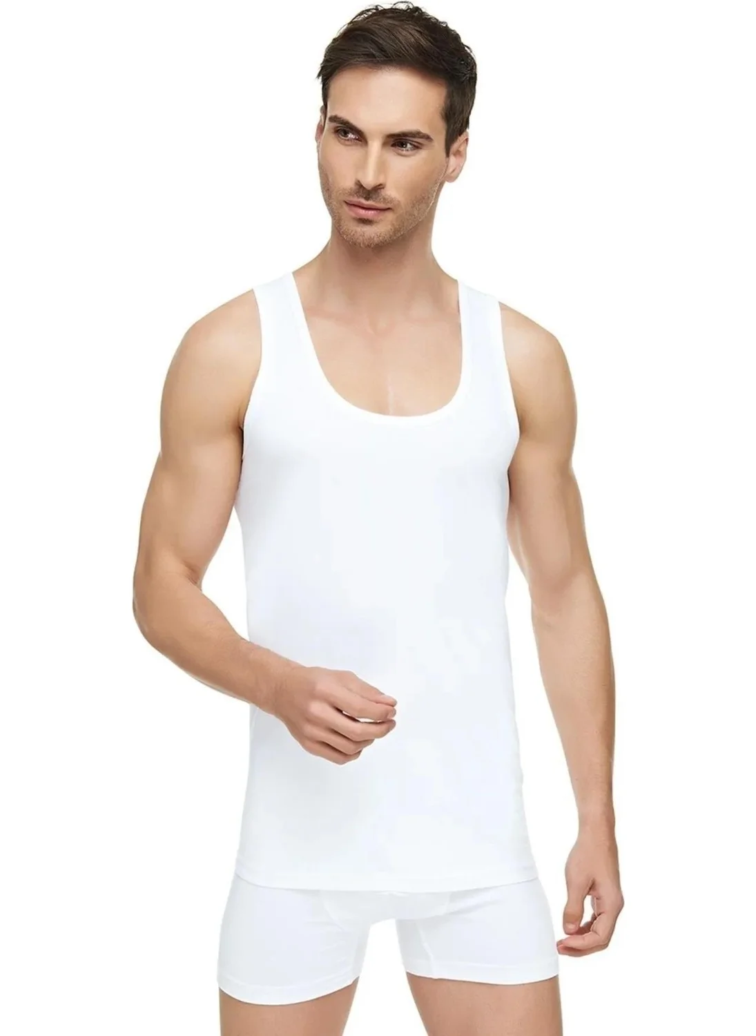 Tutku Elit Men's Combed Cotton Strappy Undershirt 1001 - 6 Pieces