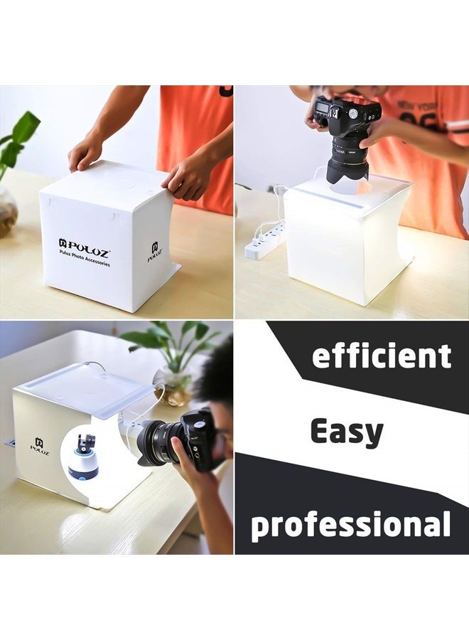 PULUZ Mini Photo Studio Super Bright Photography Light Box Lightbox Portable Shooting Light Tent with 6 Colors Photography Backdrops Waterproof Background Screen Carrying Bag (20 Centimeter) - Image 2