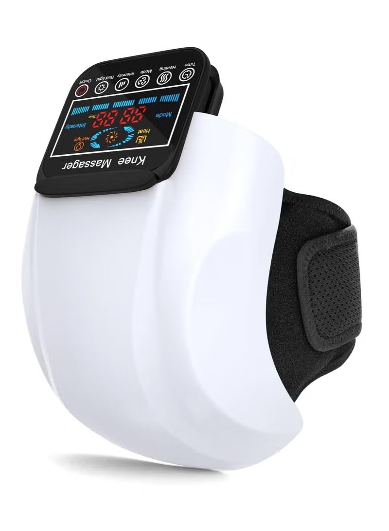 GENNEXT 4-in-1 Cordless Knee Massager with Heat, Vibration, Red Light Therapy & 3D Compression – Rechargeable Portable Knee Massage Device for Pain Relief, Arthritis, Joint Stiffness - Ideal for Men & Women – Great Gift for Family & Friends - Image 1